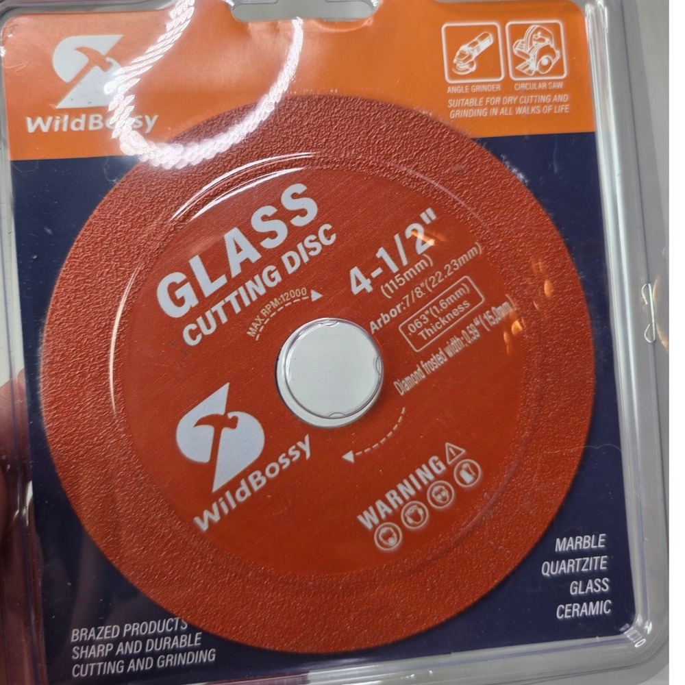 WildBossy 4-1/2" Glass Cutting Disc Diamond Blade Angle‎ Grinder Ceramic Tile S2